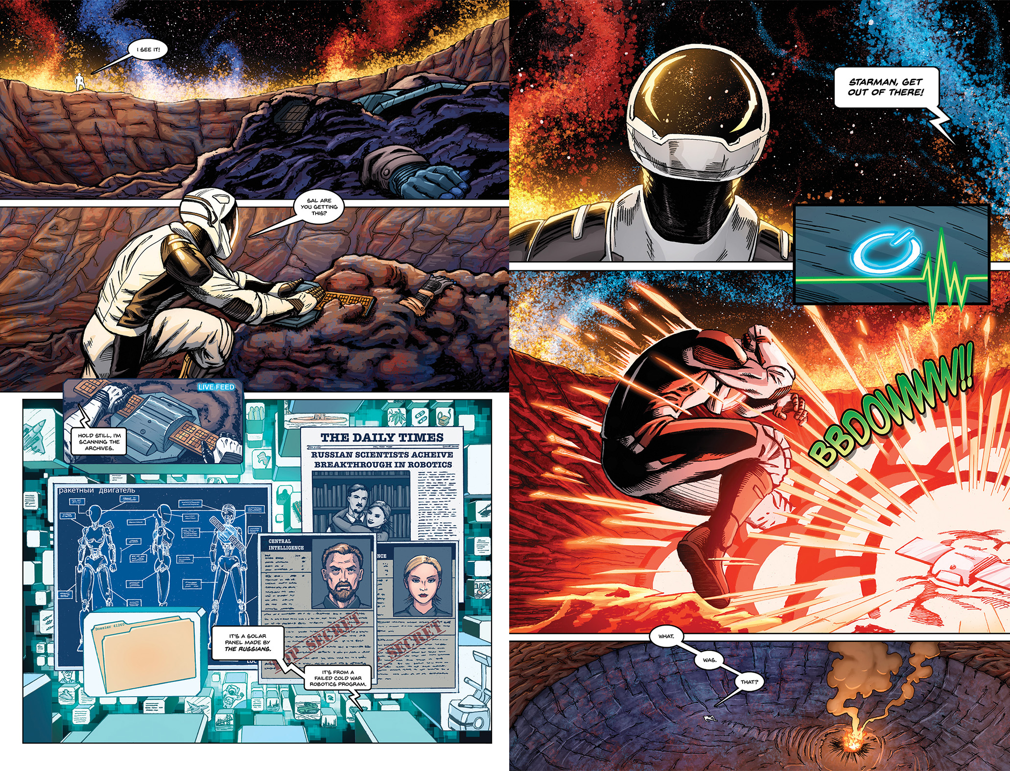 The Adventures of Starman Operation Darkstone Page 9 & 10